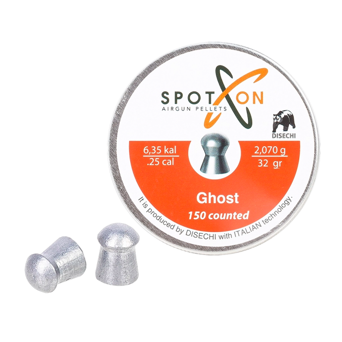 Пуля пневматическая SPOTON GHOST 6,35мм, 2,07гр (150 шт.) 00241464 Пуля пневматическая SPOTON GHOST 6,35мм, 2,07гр (150 шт.) 00241464